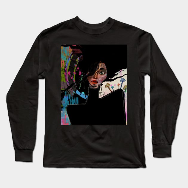 Abstract portrait Long Sleeve T-Shirt by Colormyline by Denis Senyol